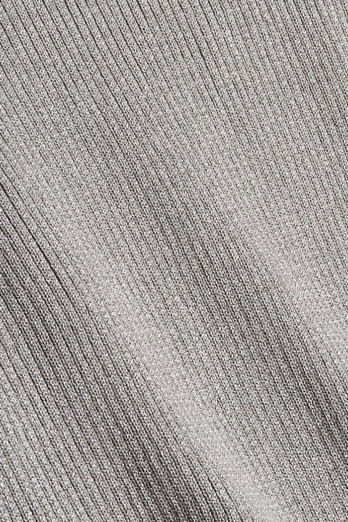 Glitzer-Pullover aus Baumwoll-Mix, MEDIUM GREY, detail image number 4