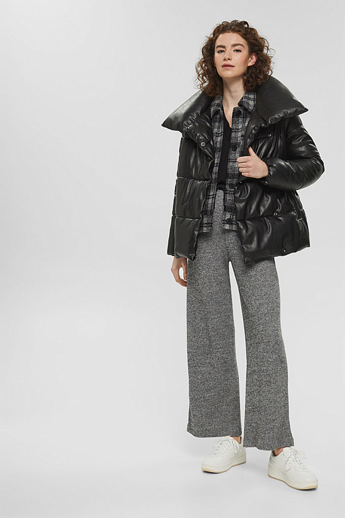 V-Ausschnitt-Pullover, 100% Baumwolle, BLACK, detail image number 1