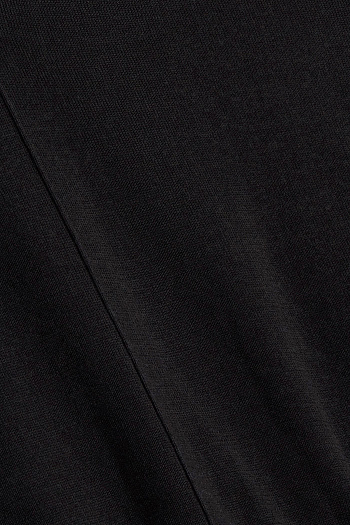 Trui van V-hals, 100% katoen, BLACK, detail image number 4