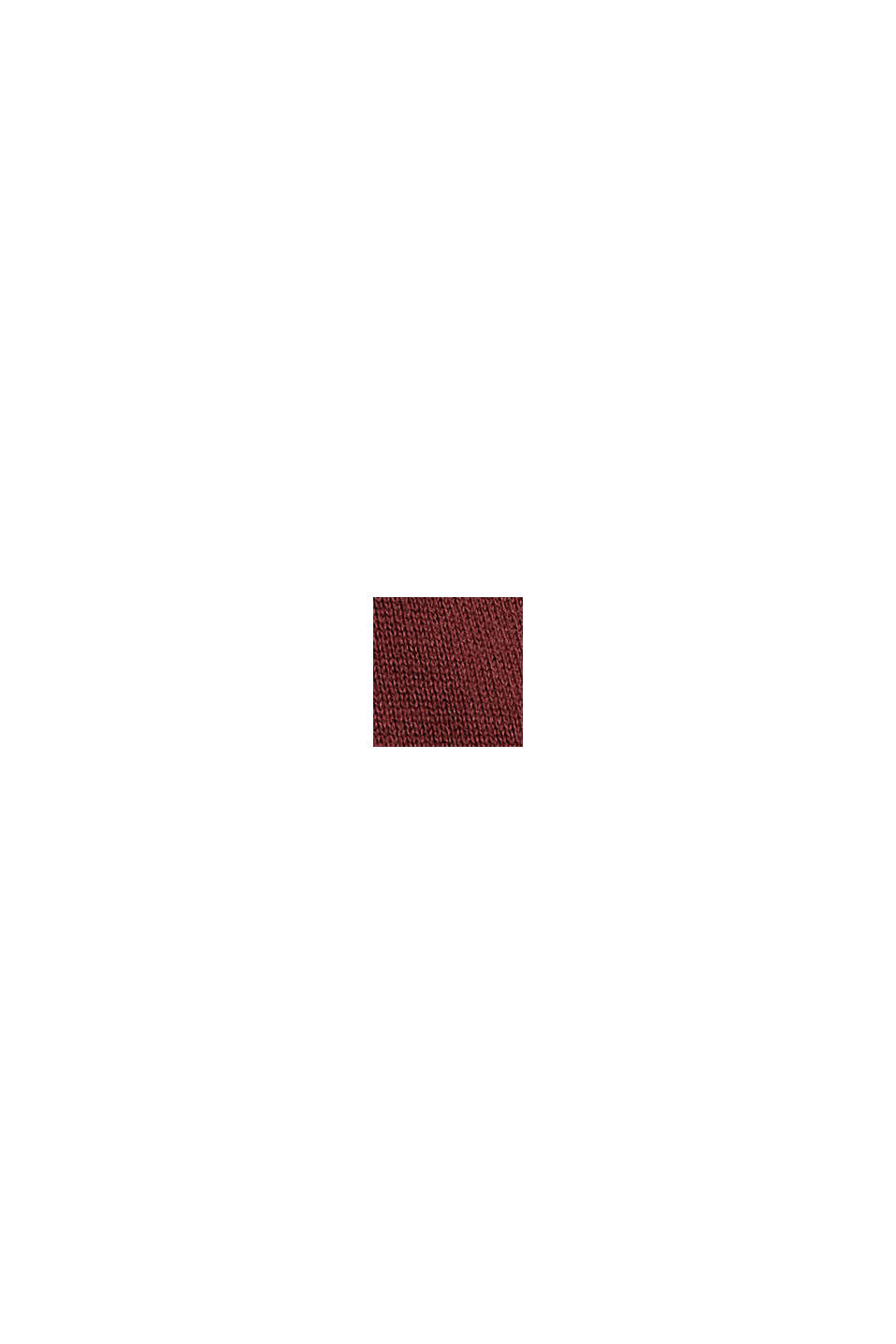 V-Ausschnitt-Pullover, 100% Baumwolle, GARNET RED, swatch