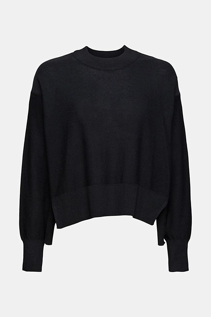 Pullover mit feiner Struktur, 100% Baumwolle, BLACK, detail image number 6