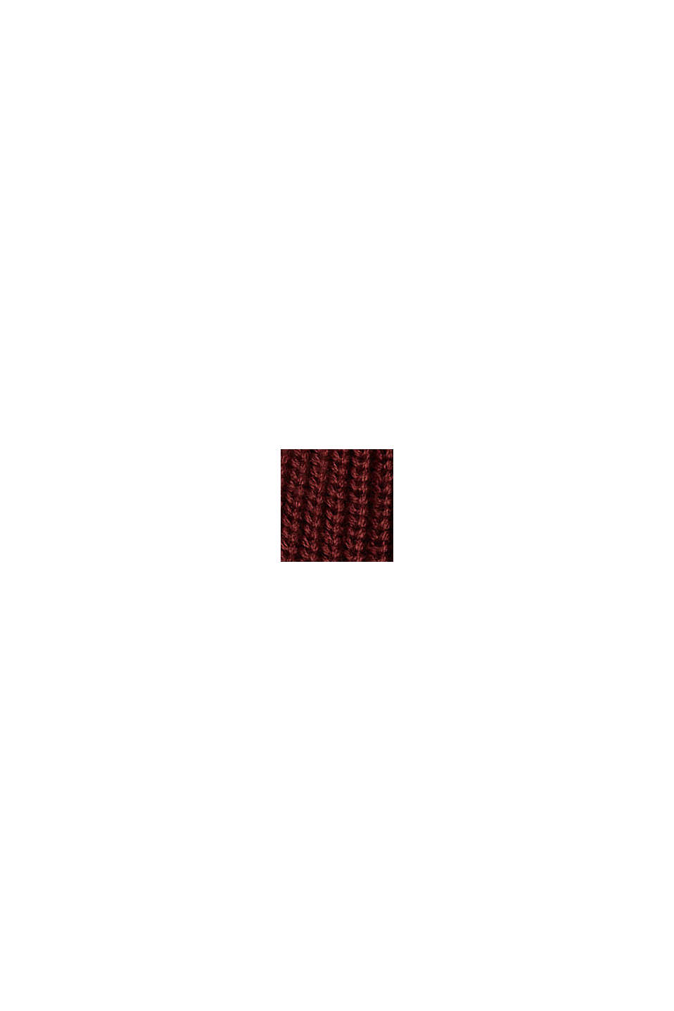 Lange trui van een katoenmix, GARNET RED, swatch