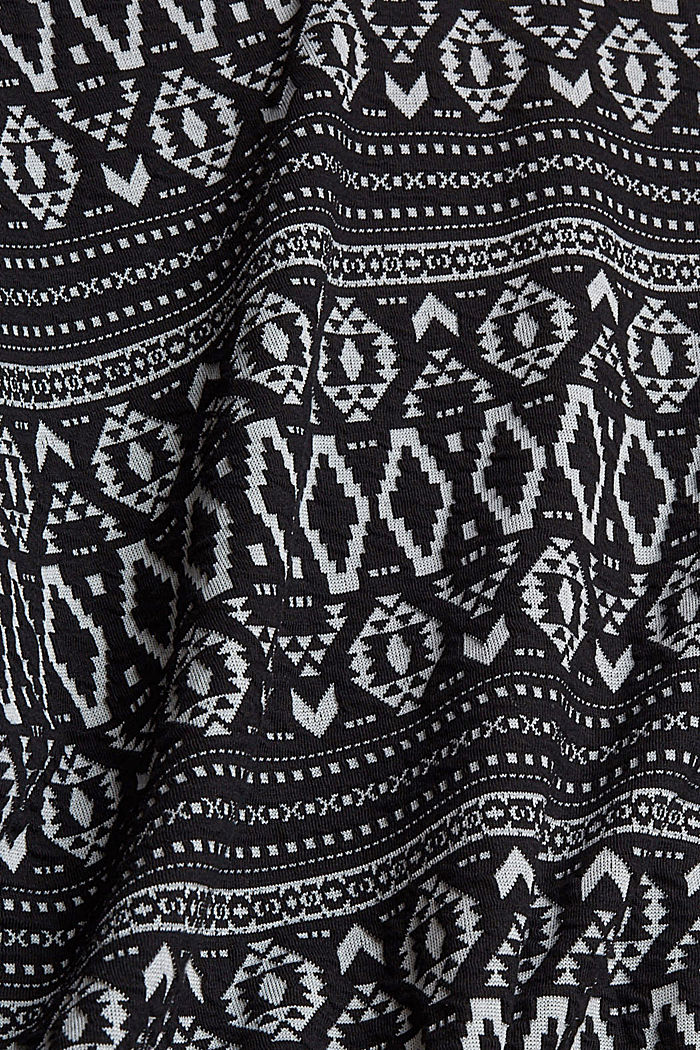 Sweat-shirt zippé à motif norvégien, BLACK, detail image number 4