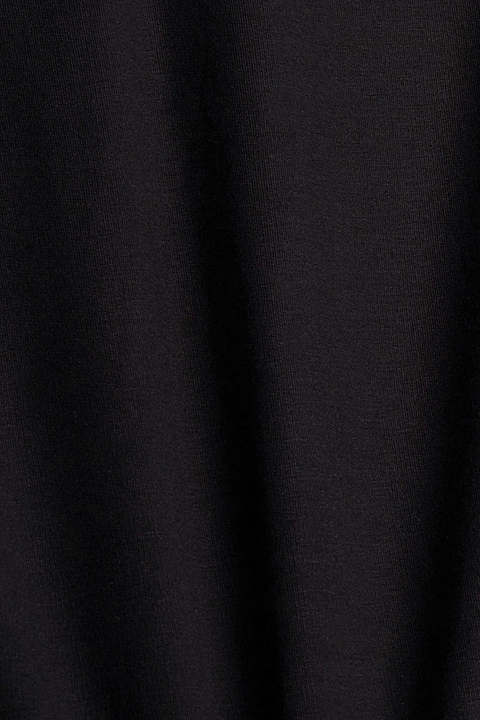 Sweat-shirt au look cardigan, BLACK, detail image number 4