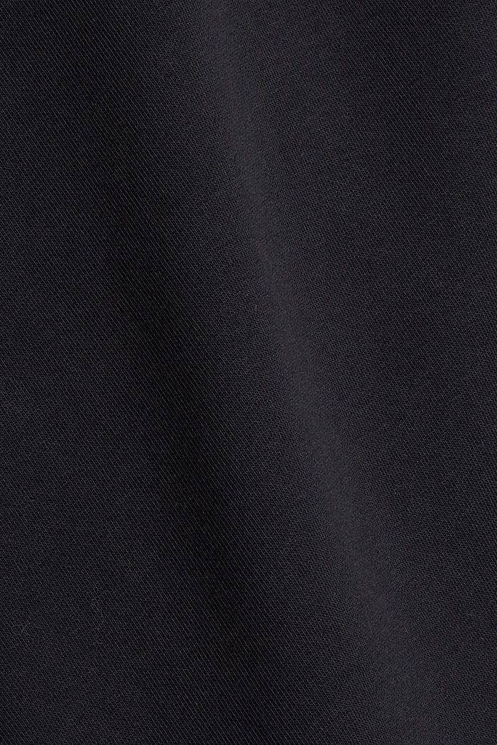 Gerecycled: hoodie met motief, BLACK, detail image number 4