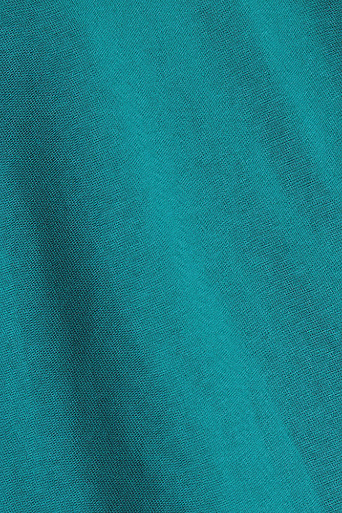 Gerecycled: hoodie met motief, EMERALD GREEN, detail image number 4