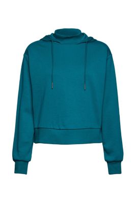 EDC Sweat à capuche et col droit en coton mélangé