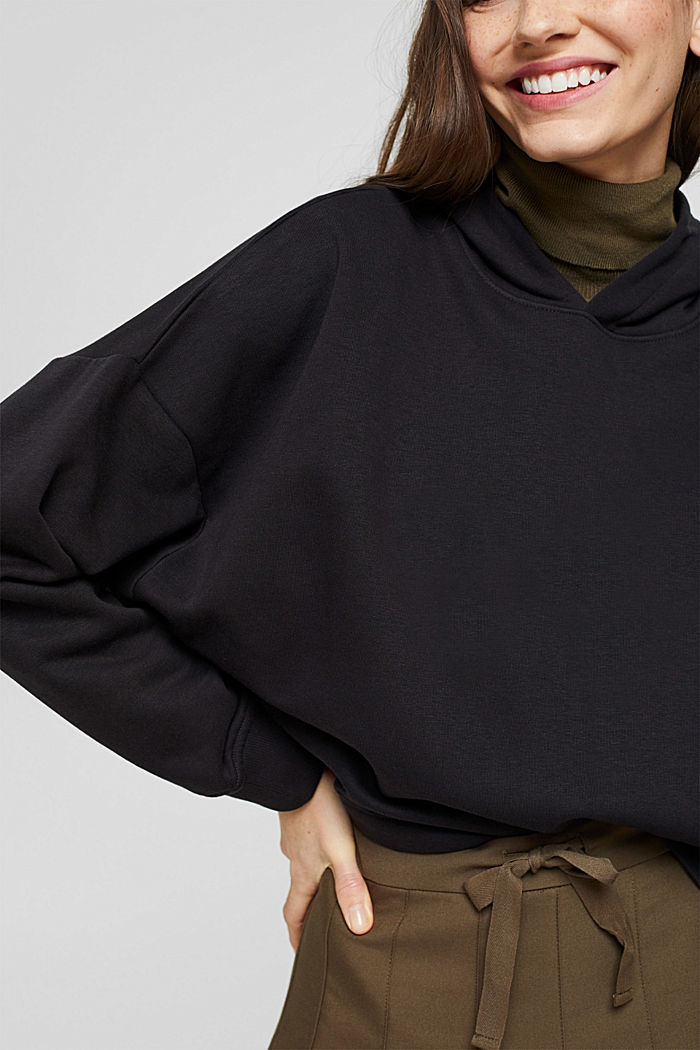 Recycelt: Cropped Sweatshirt, BLACK, detail image number 2