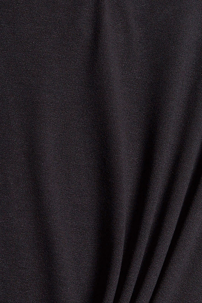 T-shirt à manches longues à ruchés, LENZING™ ECOVERO™, NEW BLACK, detail image number 4