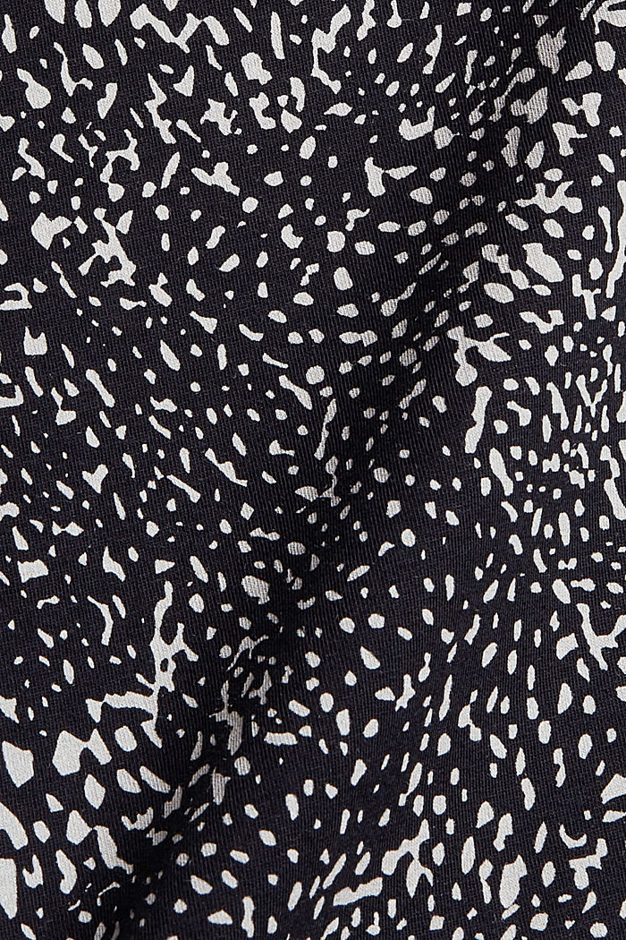 T-shirt à manches longues et encolure carrée, coton biologique, BLACK, detail image number 4