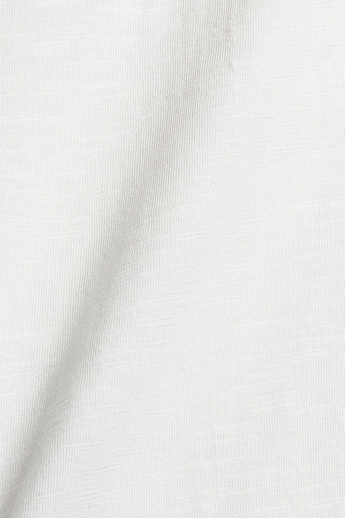 T-shirt à manches longues et imprimé métallisé, coton biologique, OFF WHITE, detail image number 4