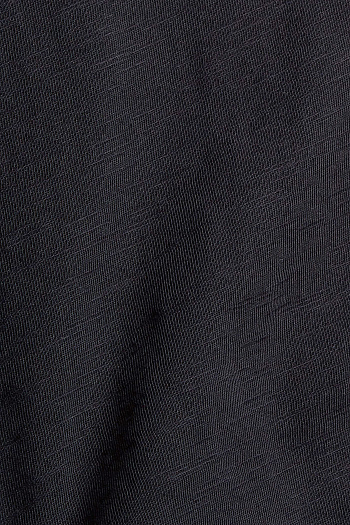 T-shirt à manches longues et imprimé métallisé, coton biologique, BLACK, detail image number 4