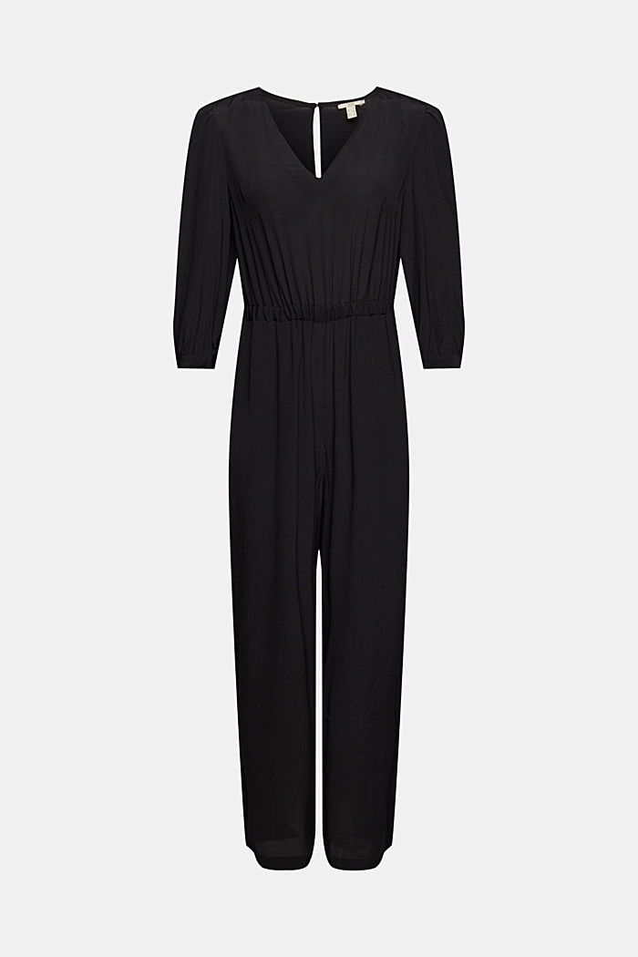 Fitted jumpsuit with a wide leg