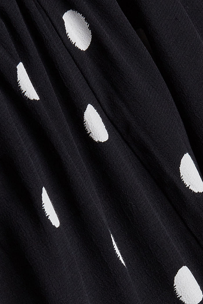 Leveälahkeinen pilkkukuvioinen haalari, BLACK, detail image number 4