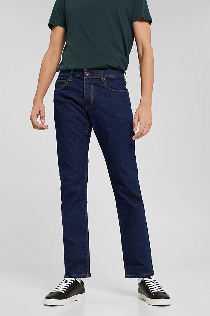 Stretch cotton jeans, BLUE RINSE, detail image number 0