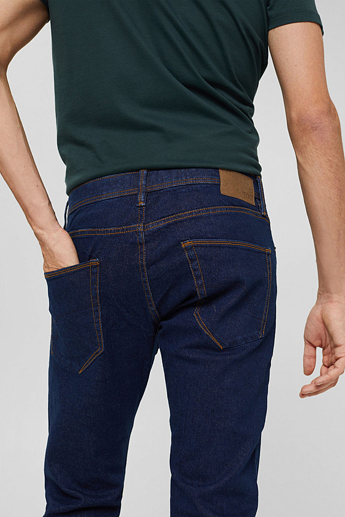 Stretch cotton jeans, BLUE RINSE, detail image number 5