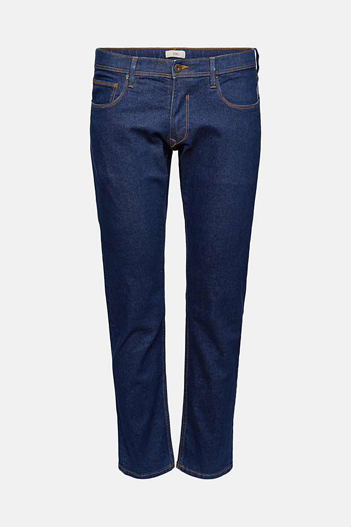 Stretch cotton jeans, BLUE RINSE, overview