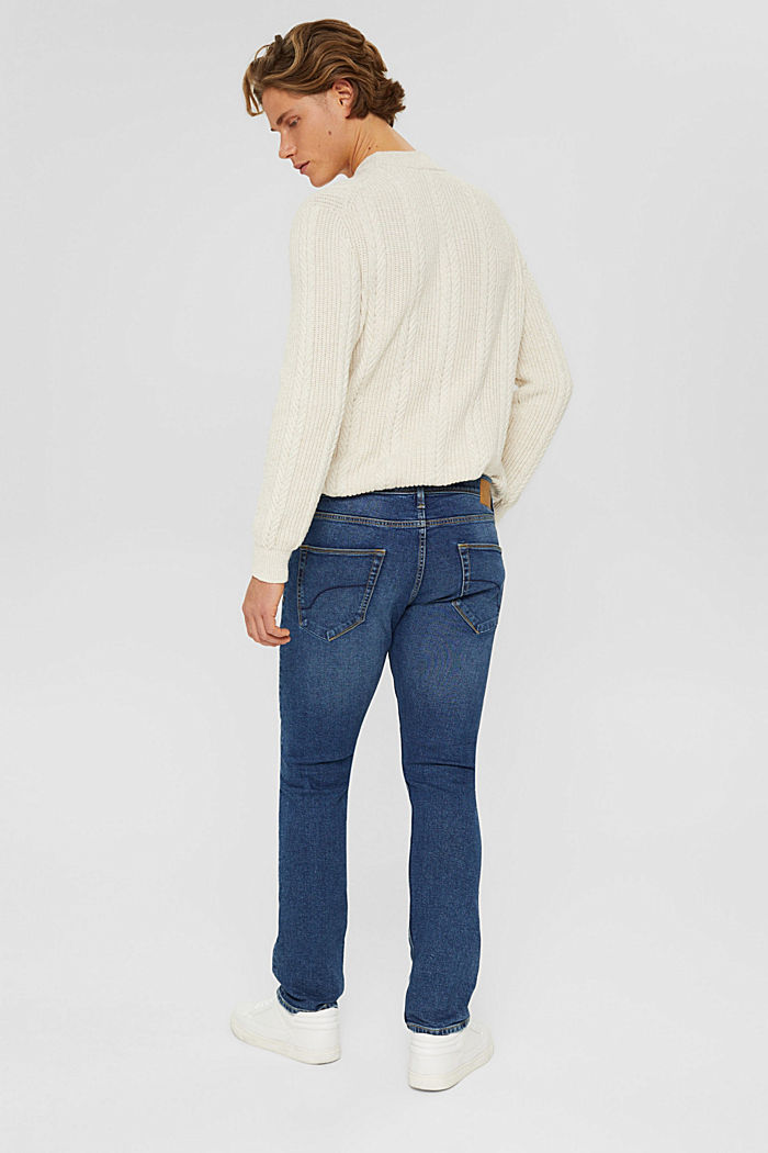Stretch cotton jeans, BLUE MEDIUM WASHED, detail image number 1