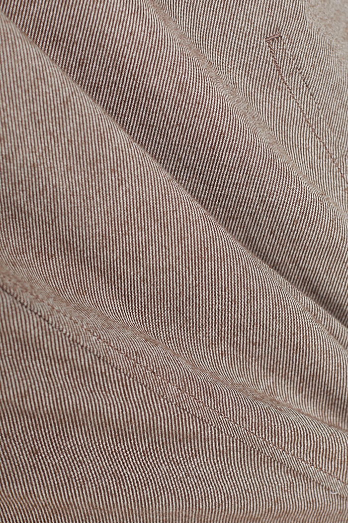 Flanellen overhemd van katoenen twill, BROWN, detail image number 4