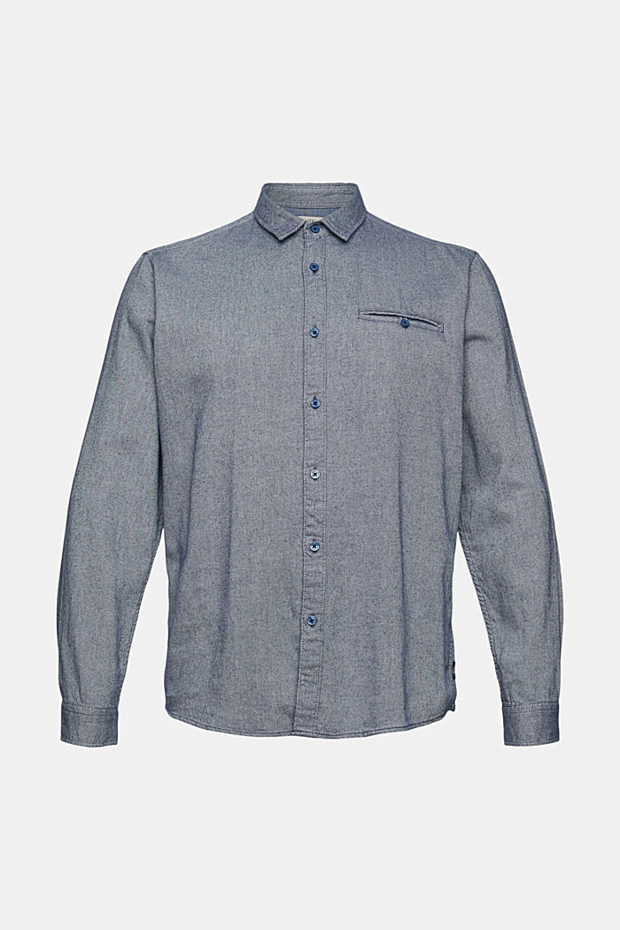 Flannel shirt made of cotton twill