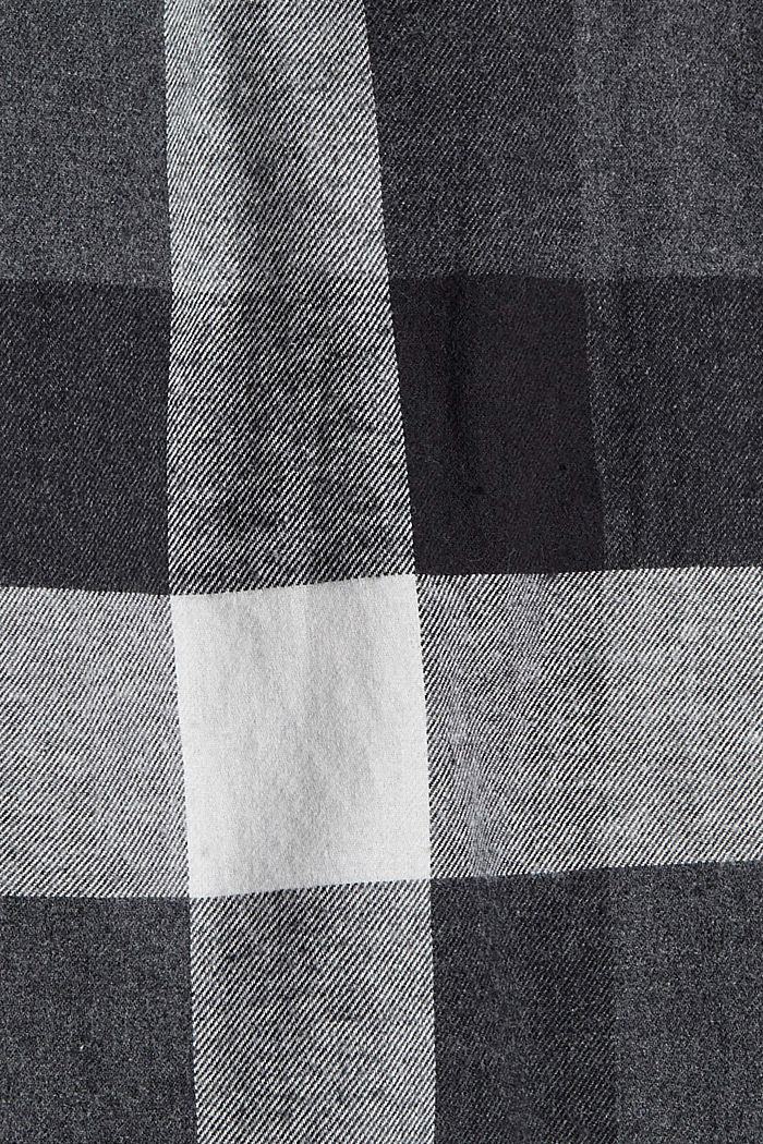 Kariertes Flanellhemd aus Baumwolle, ANTHRACITE, detail image number 4