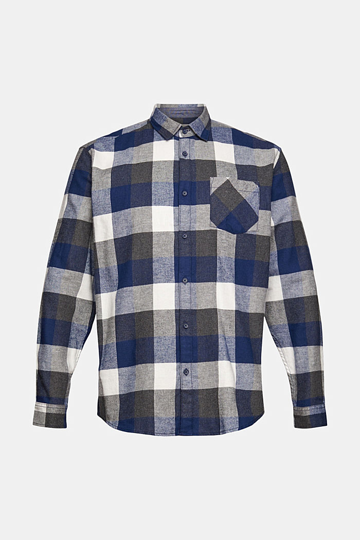 Checked flannel shirt made of cotton