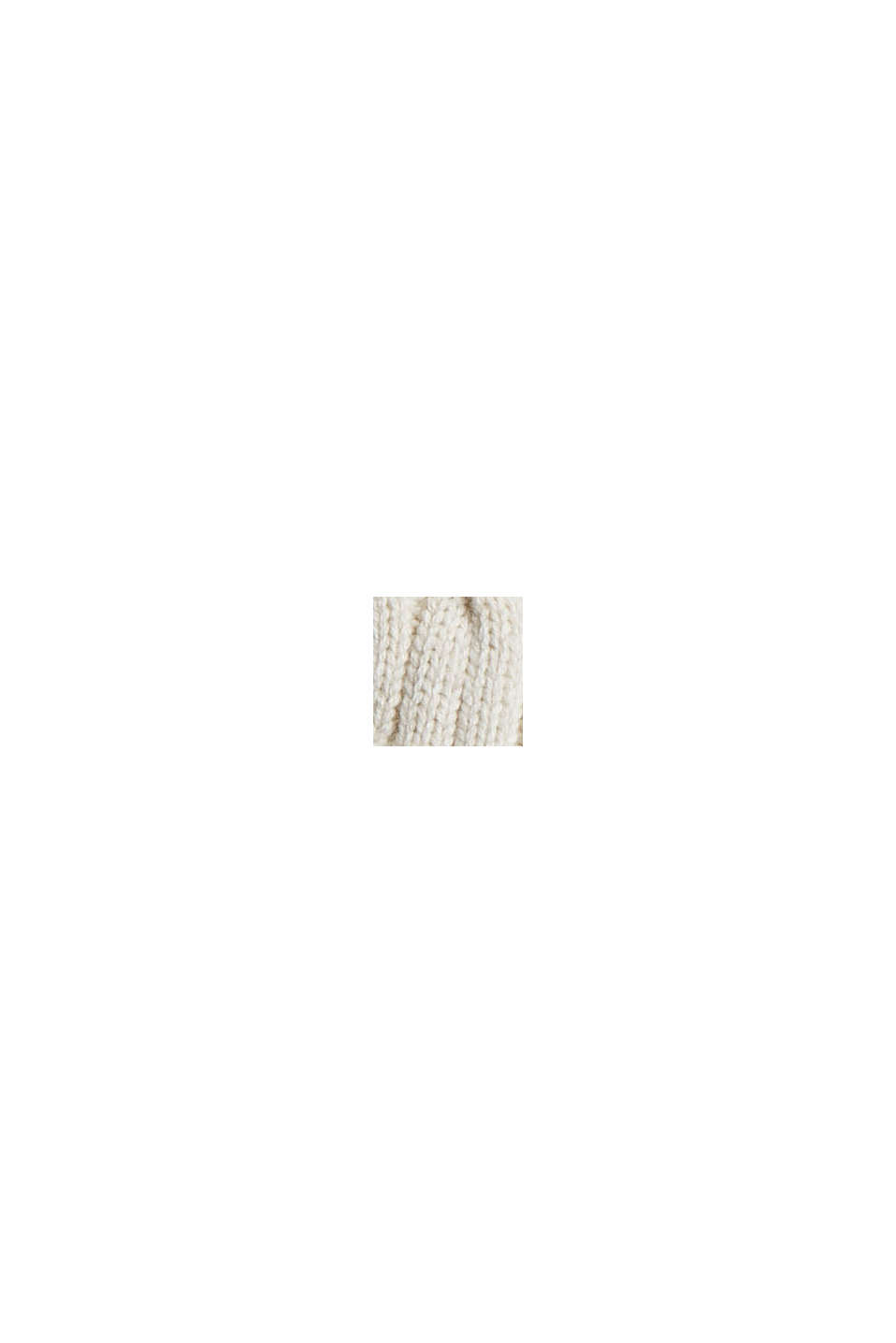 Pullover med snoningestrik, af økologisk bomuldsblanding, OFF WHITE, swatch