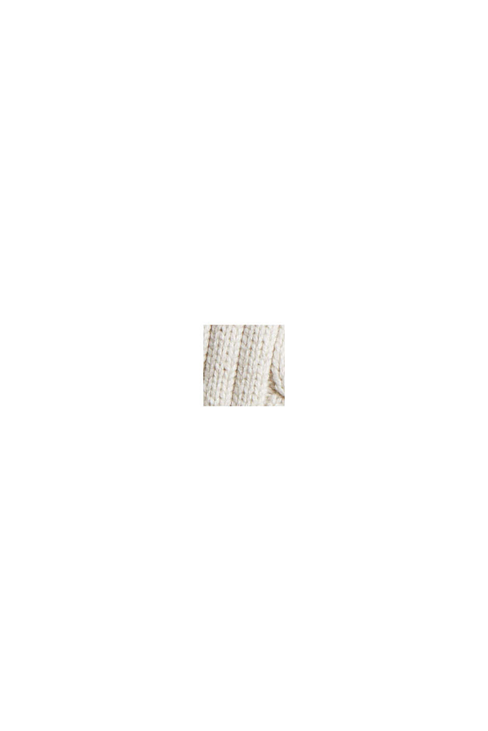 Pullover con maglia a treccia in cotone biologico, OFF WHITE, swatch