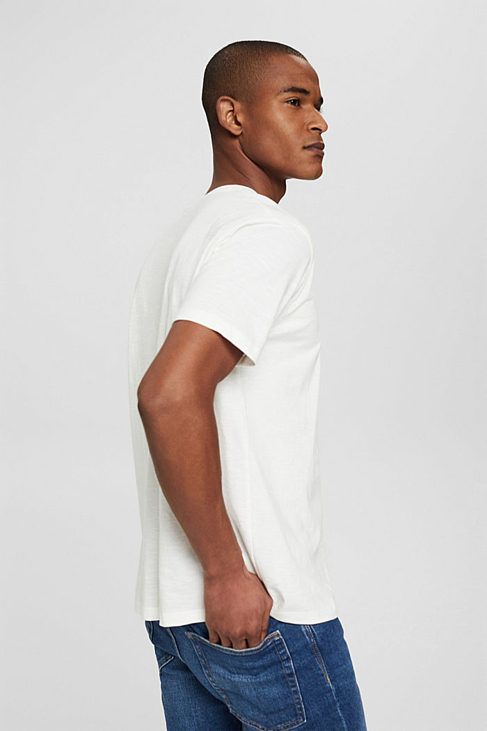 Jerseyowy T-shirt w 100% z bawełny organicznej, OFF WHITE, detail image number 3