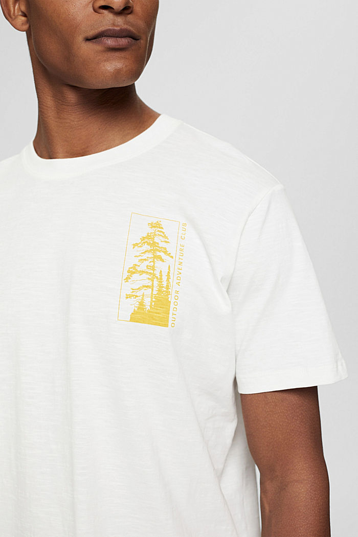 Jerseyowy T-shirt w 100% z bawełny organicznej, OFF WHITE, detail image number 1
