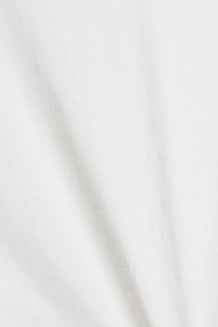 Jersey longsleeve met print, biologisch katoen, OFF WHITE, detail image number 4