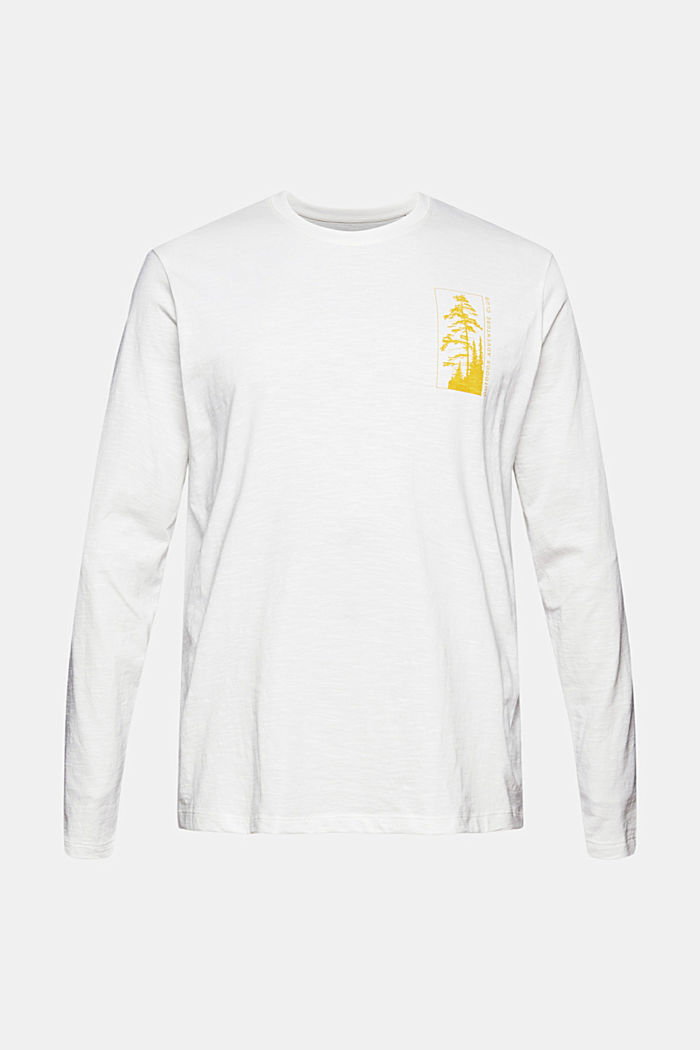 Camiseta de manga larga de punto con estampado, algodón ecológico