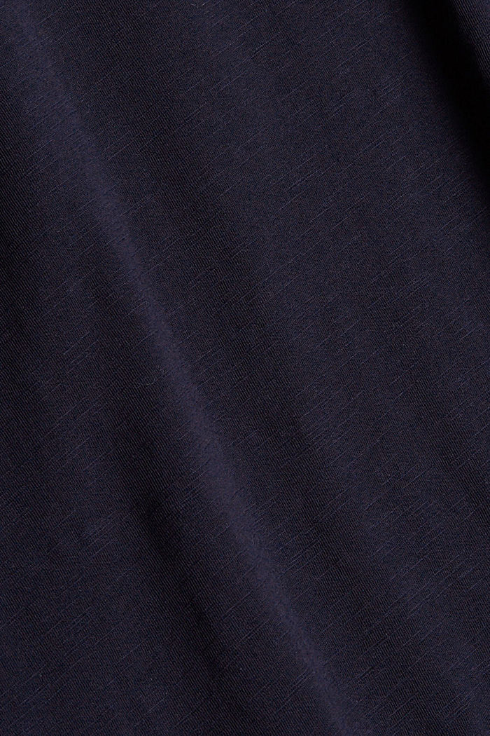 Jersey longsleeve met print, biologisch katoen, NAVY, detail image number 5