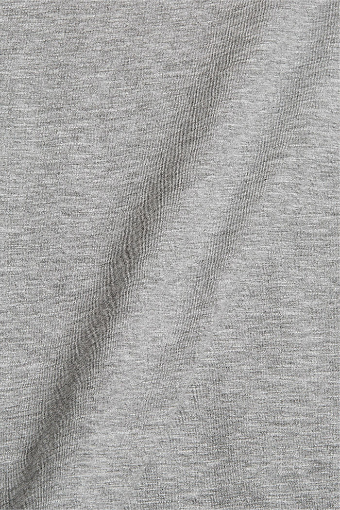 Pitkähihainen jerseypaita, luomupuuvillasekoitetta, MEDIUM GREY, detail image number 4