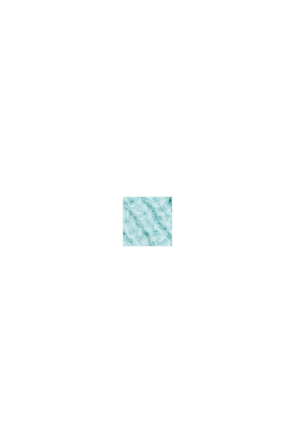 S alpakou: dvoubarevná pletená čepice, LIGHT BLUE, swatch
