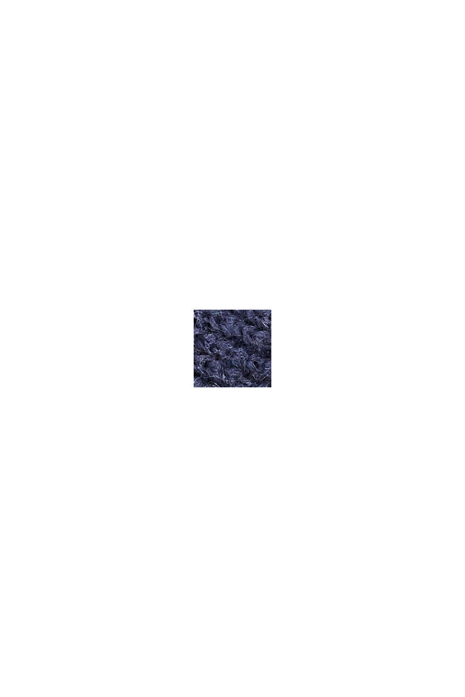 S alpakou: jednobarevná pletená šála, NAVY, swatch