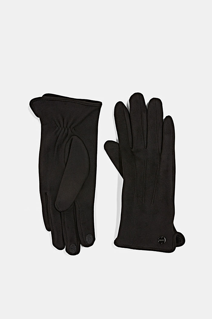 Gloves non-leather, BLACK, detail image number 0
