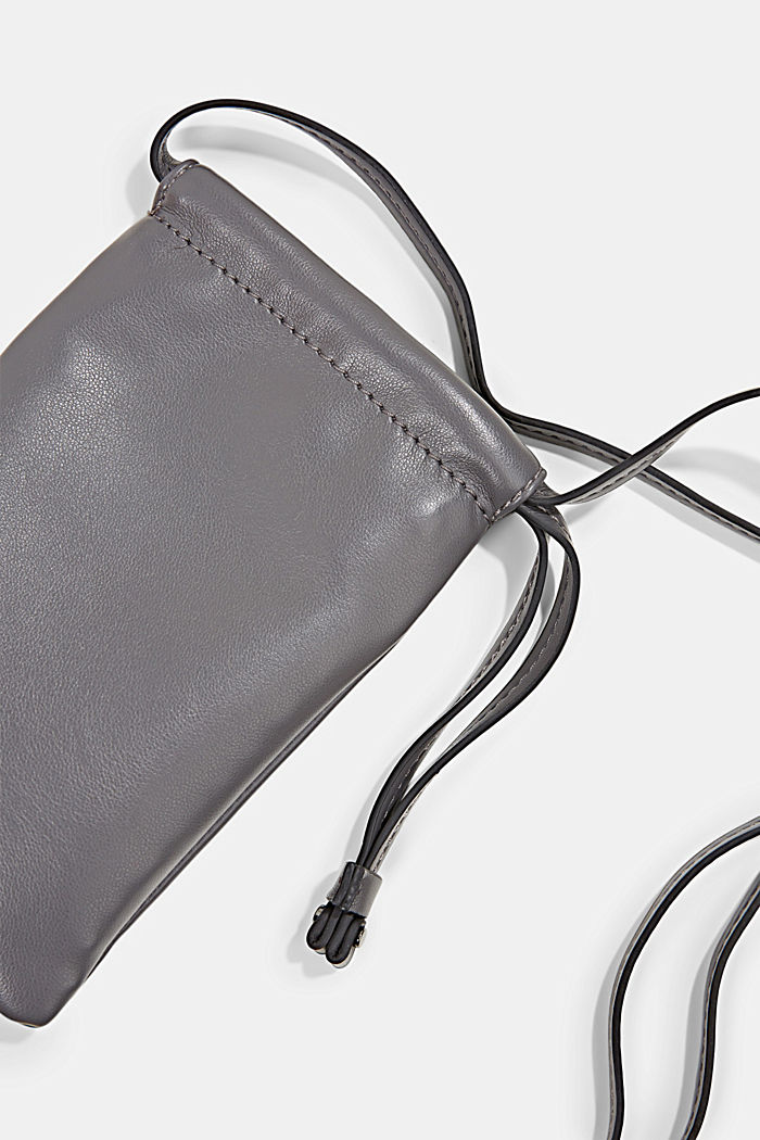 le sac pour smartphone en similicuir, ANTHRACITE, detail image number 1