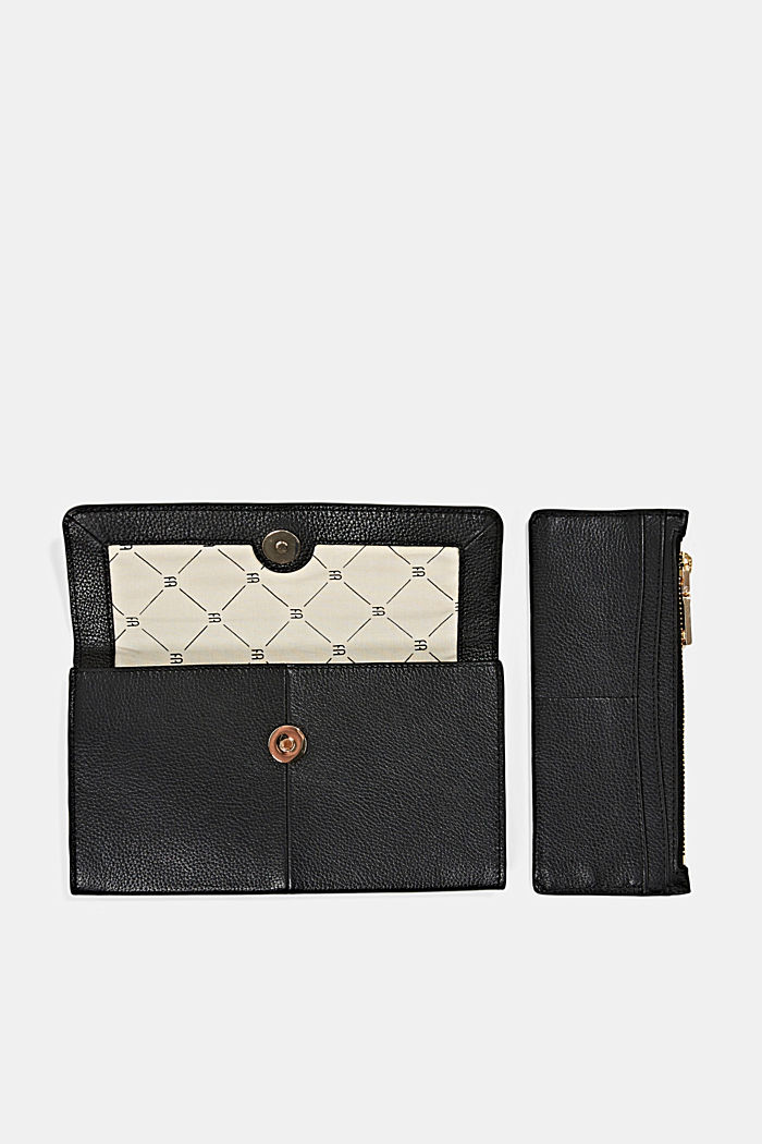 2 in 1: Portemonnaie mit Kartenetui, BLACK, detail image number 1