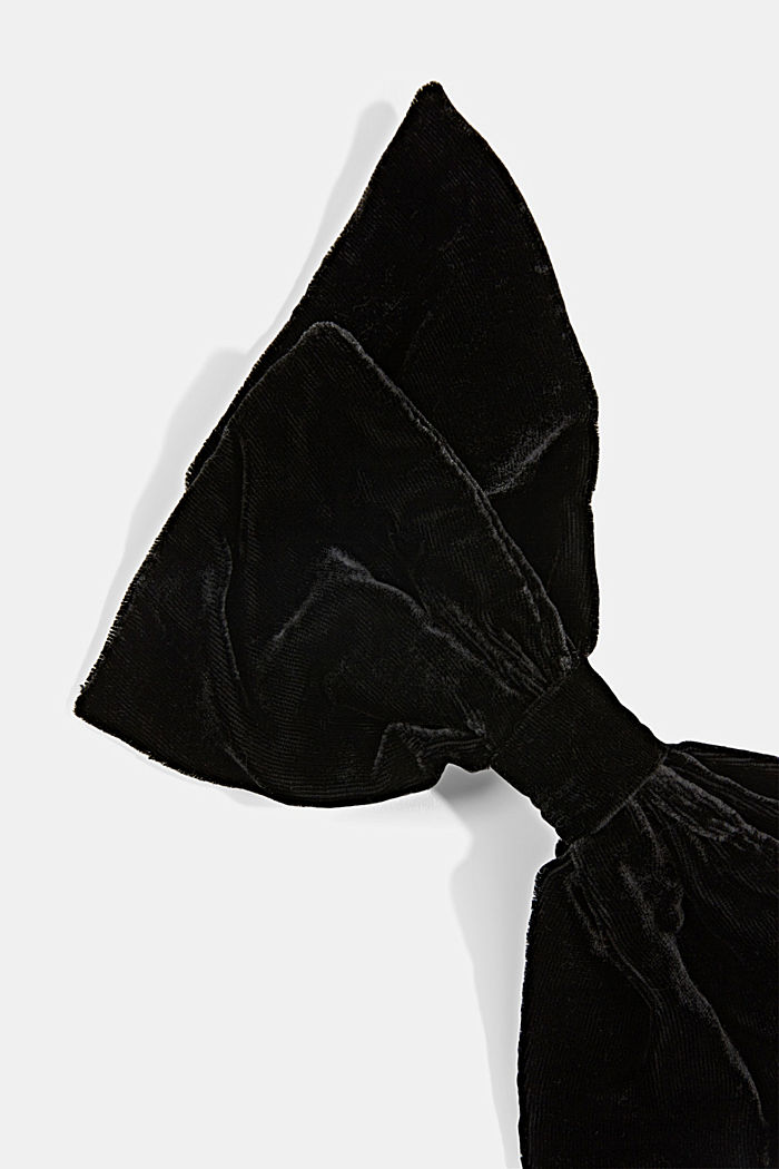 Hiussolki, jossa samettinen lenkki, BLACK, detail image number 1