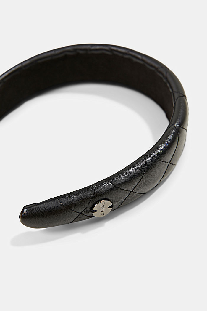 Haarband in Lederoptik, BLACK, detail image number 1