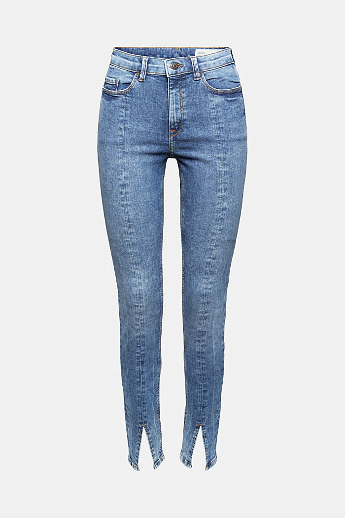 Jeans mit Saumschlitzen, Organic Cotton