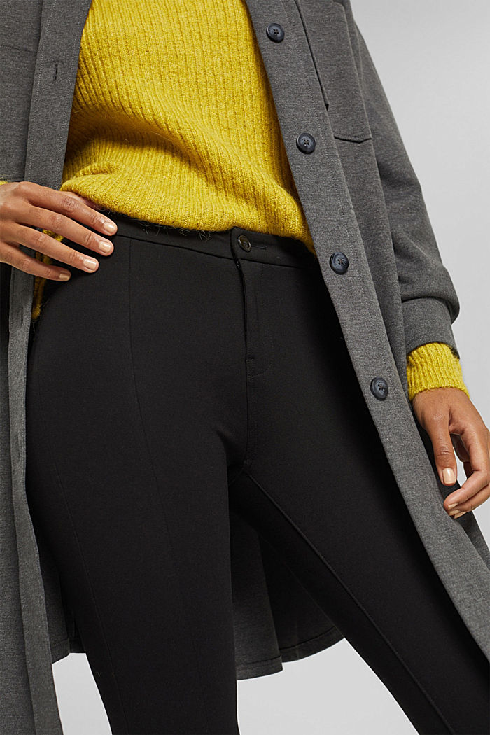 Pantalon stretch à découpes, BLACK, detail image number 2