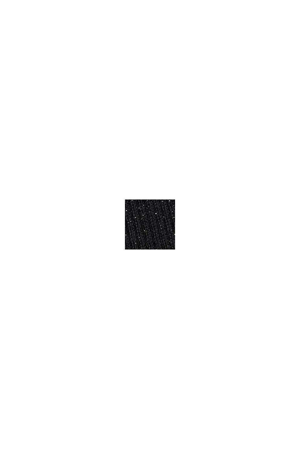 Z recyklovaného materiálu: midi sukně ze třpytivé žebrované pleteniny, BLACK, swatch
