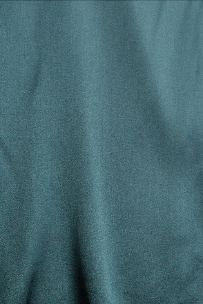 Jupe longueur midi CURVY en satin, LENZING™ ECOVERO™, TEAL BLUE, detail image number 1