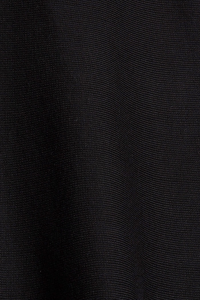Gebreide midirok, katoenmix, BLACK, detail image number 4