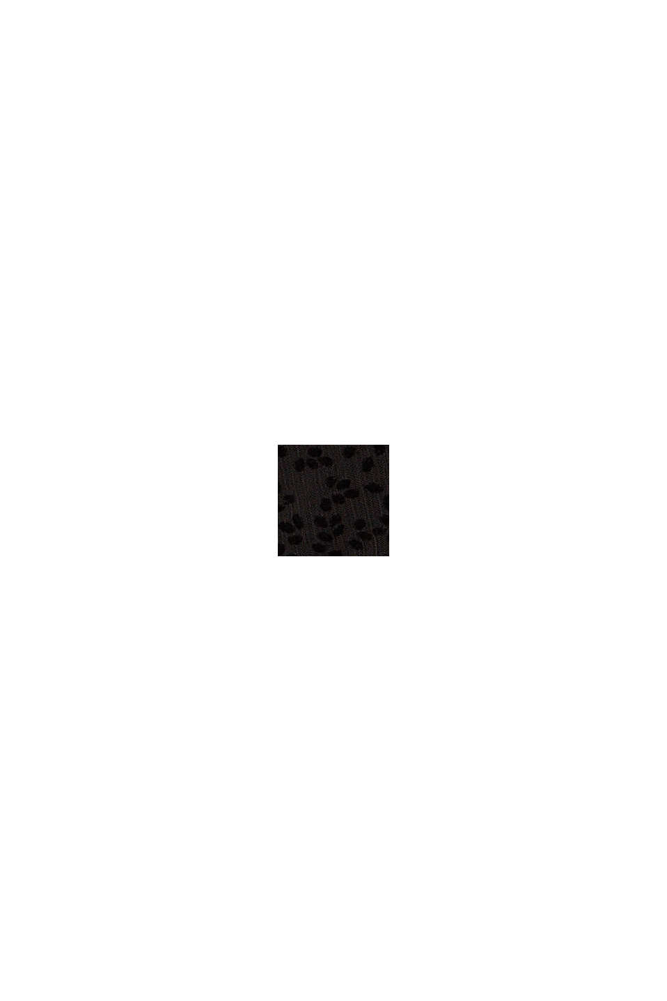 Chiffon-Bluse mit Samtverzierung, BLACK, swatch
