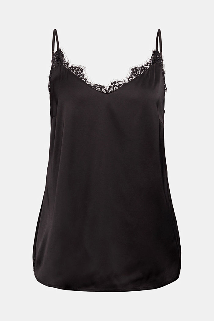 Strappy top with lace, LENZING™ ECOVERO™