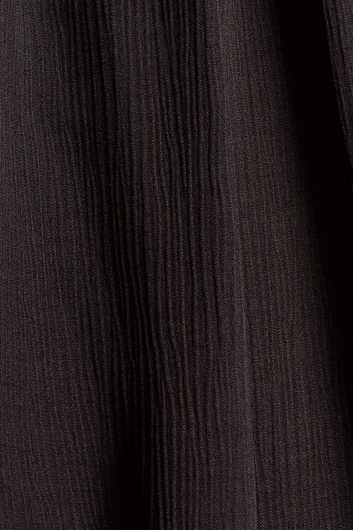 Gestructureerde blouse met wijde mouwen, BLACK, detail image number 4