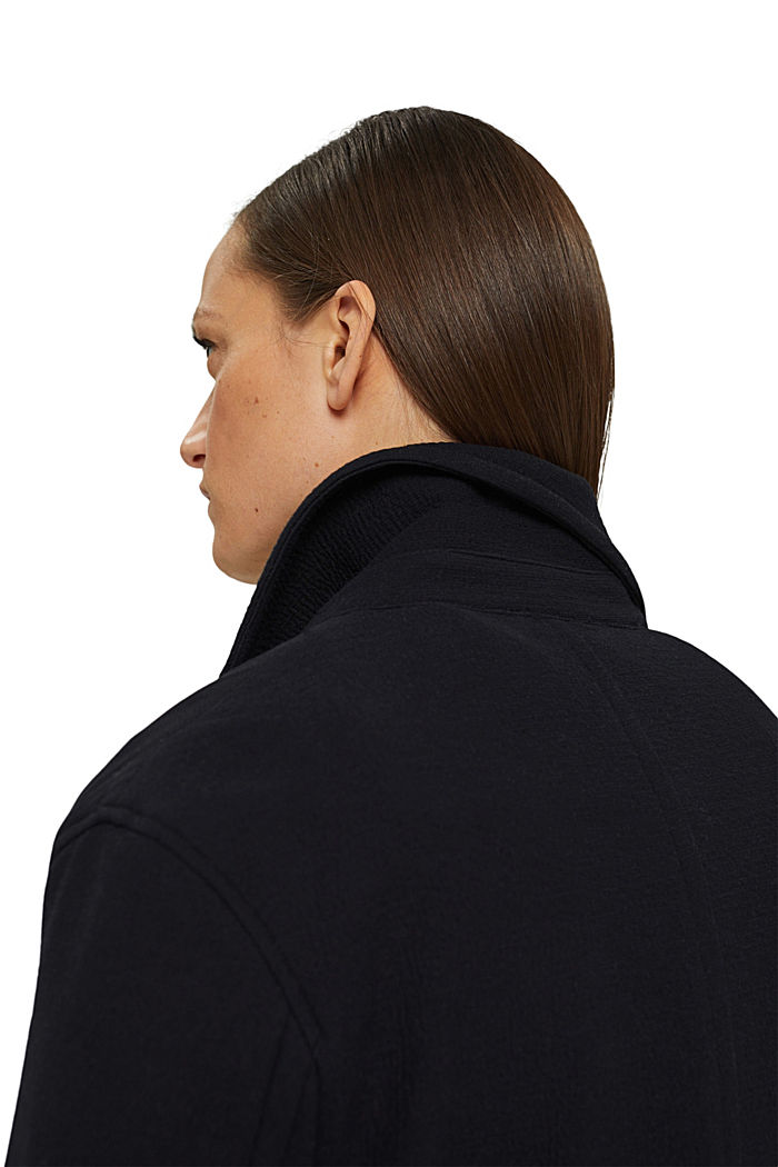 Jersey blazer met dubbele knopenrij, BLACK, detail image number 5